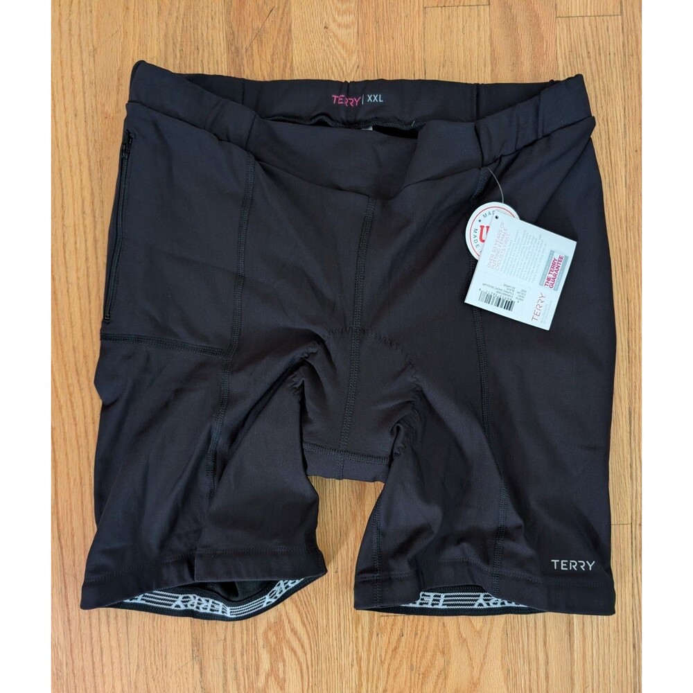 Terry Women's Padded Regular Fit Touring Cycling Shorts LB3 Black Size 2XL NWT
